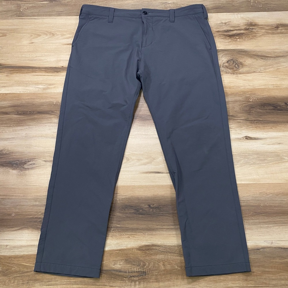 American Giant Roughneck Pant 36W 30L Chino Nylon Spandex Straight Gray